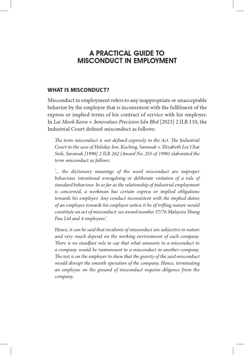 A Practical Guide to Misconduct in Employment - Image 5