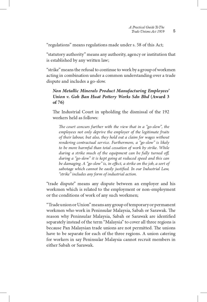 A Practical Guide to the Trade Unions Act & Regulations 1959 - Image 10