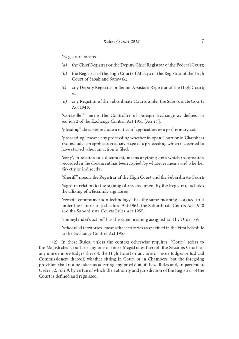 Rules of Court 2012 (As at 1 Jan 2025) P.U.(A) 205/2012 INCORPORATING THE AMENDMENTS IN P.U.(A) 229/2023 - Image 8