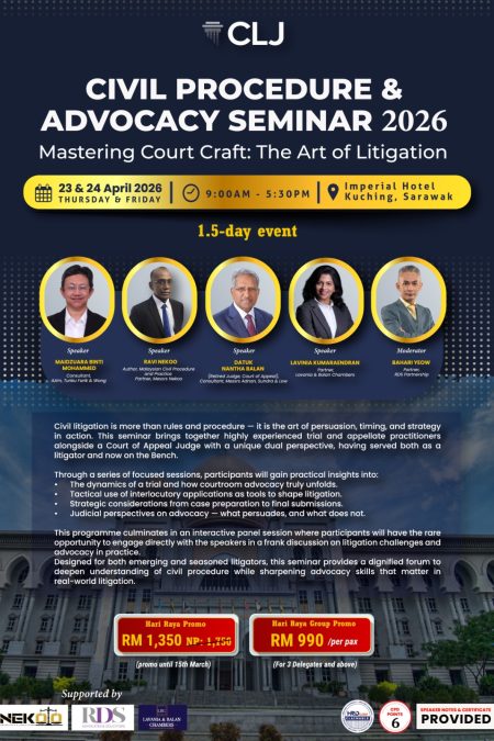 CIVIL PROCEDURE & ADVOCACY SEMINAR 2026