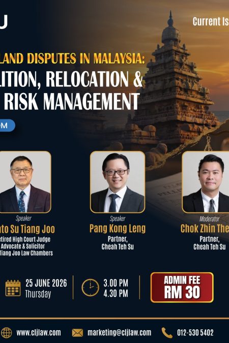 WEBINAR : TEMPLE AND LAND DISPUTES IN MALAYSIA