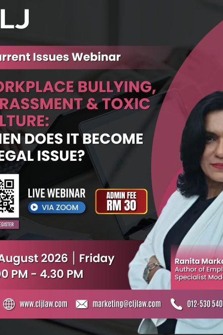 WEBINAR: Workplace Bullying, Harassment & Toxic Culture: When Does It Become a